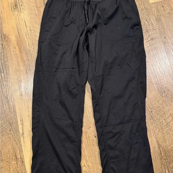 The North Face Cropped Pants Womens XS Black Sweat Drawstring Pockets - Picture 2 of 5